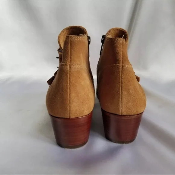 EUC Frye Womens Ray Bootie Ankle Boot Tan Suede Women’s Size 8 M - Picture 3 of 8
